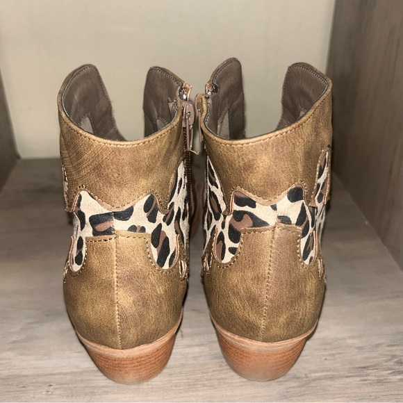 JOLIMALL Women’s Animal Leopard Print Zip Up Booties sz 9 - Picture 2 of 7